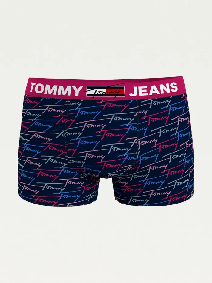 Tommy Hilfiger Logo Waistband Print Trunks Tj Signature Mens Underwear Casaul
