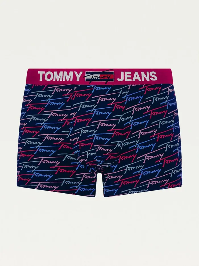 Tommy Hilfiger Logo Waistband Print Trunks Tj Signature Mens Underwear Casaul