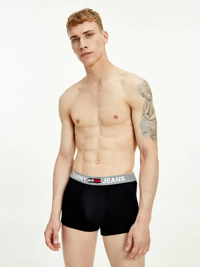 Tommy Hilfiger Logo Waistband Trunks Black Mens Underwear Cheap On Sale