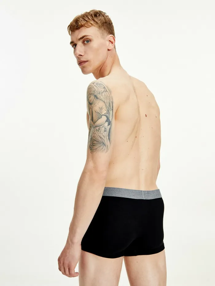 Tommy Hilfiger Logo Waistband Trunks Black Mens Underwear Cheap On Sale
