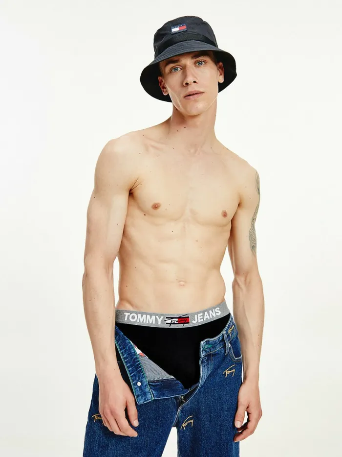 Tommy Hilfiger Logo Waistband Trunks Black Mens Underwear Cheap On Sale