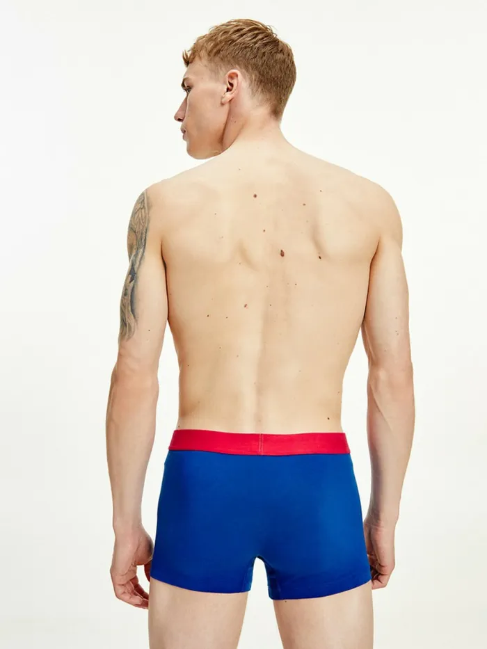 Tommy Hilfiger Logo Waistband Trunks Sapphire Blue Mens Underwear Online