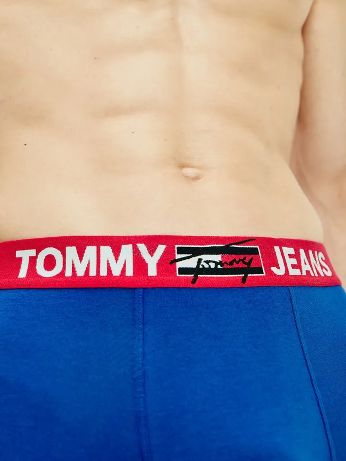 Tommy Hilfiger Logo Waistband Trunks Sapphire Blue Mens Underwear Online