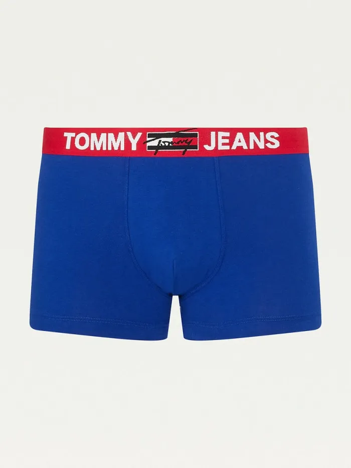 Tommy Hilfiger Logo Waistband Trunks Sapphire Blue Mens Underwear Online