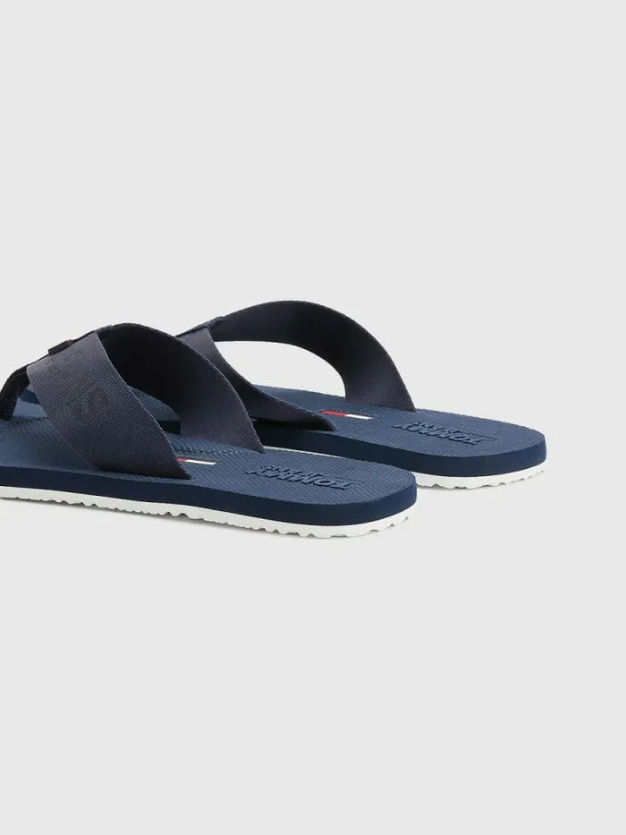 Tommy Hilfiger Logo Webbing Strap FlipFlops Rwb Mens Sandals Sliders and Flip Flops For Sale