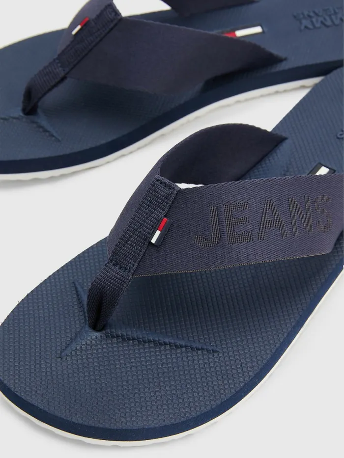 Tommy Hilfiger Logo Webbing Strap FlipFlops Rwb Mens Sandals Sliders and Flip Flops For Sale