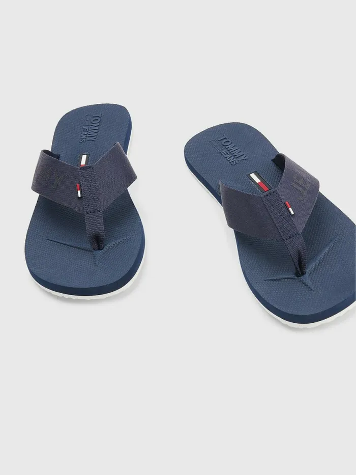 Tommy Hilfiger Logo Webbing Strap FlipFlops Rwb Mens Sandals Sliders and Flip Flops For Sale