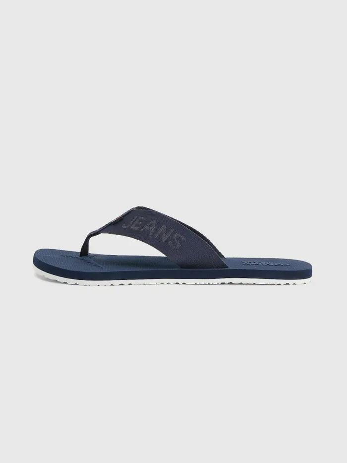 Tommy Hilfiger Logo Webbing Strap FlipFlops Rwb Mens Sandals Sliders and Flip Flops For Sale