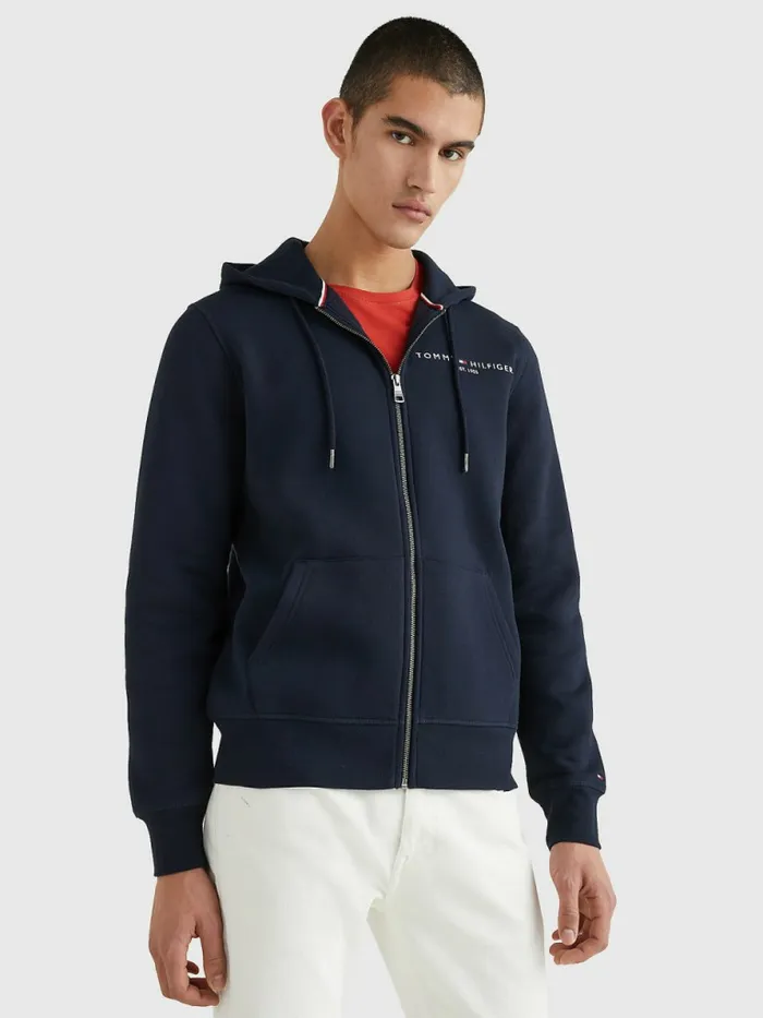 Tommy Hilfiger Logo ZipThru Hoody Desert Sky Mens Sweatshirts and Hoodies Gift Ideas Tommy Hilfiger Logo ZipThru Hoody Desert Sky Mens Sweatshirts and Hoodies Gift Ideas