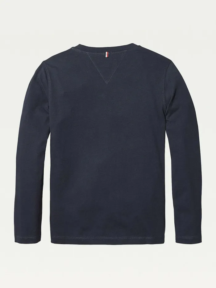 Tommy Hilfiger LongSleeve Organic Cotton TShirt Sky Captain Girls Tops and TShirts Gift 4 You