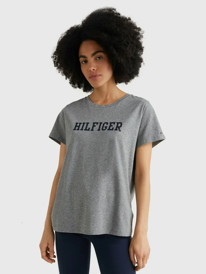 Tommy Hilfiger Lounge Organic Cotton TShirt Mid Grey Heather Womens TShirts On Sale Tommy Hilfiger Lounge Organic Cotton TShirt Mid Grey Heather Womens TShirts On Sale