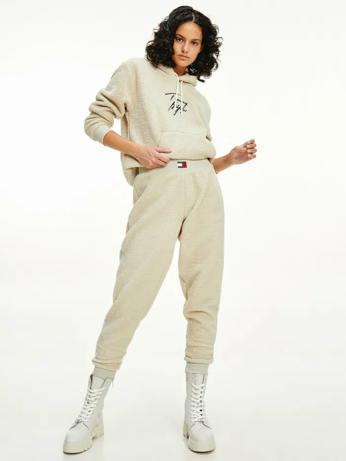 Tommy Hilfiger Lounge Sherpa Joggers Casablanca Womens Trousers