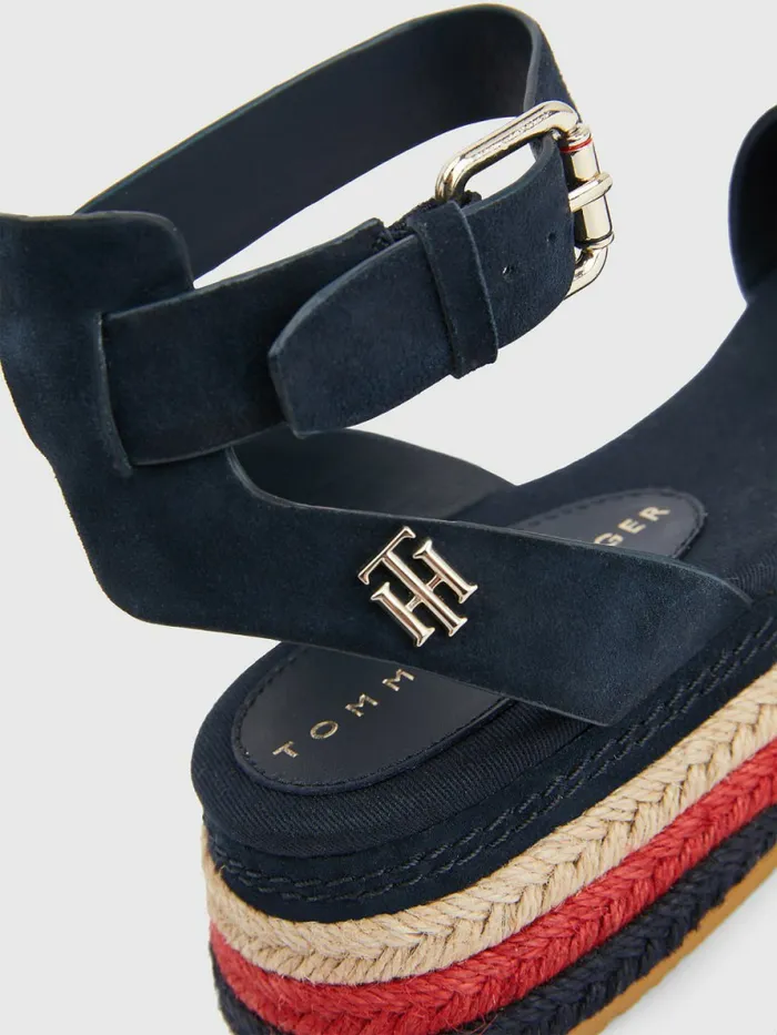 Tommy Hilfiger Low Wedge Espadrille Sandals Desert Sky Womens Sandals Casaul