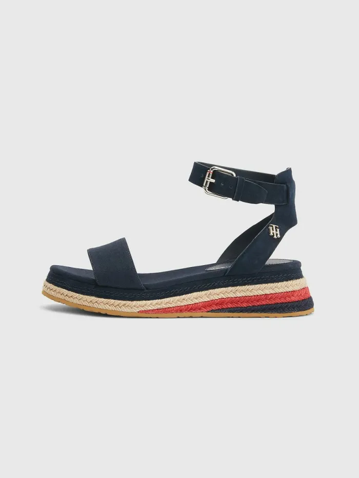 Tommy Hilfiger Low Wedge Espadrille Sandals Desert Sky Womens Sandals Casaul