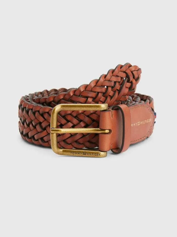 Tommy Hilfiger Luxe Leather Brushed Buckle Braided Belt Light Tan Mens Belts Fashion Tommy Hilfiger Luxe Leather Brushed Buckle Braided Belt Light Tan Mens Belts Fashion