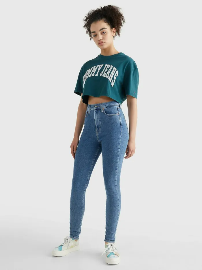 Tommy Hilfiger Melany Ultra High Rise Super Skinny Jeans Denim Medium Womens Jeans Sale