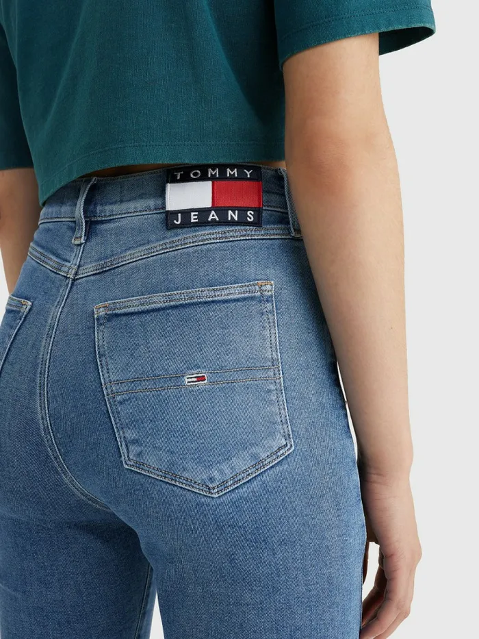 Tommy Hilfiger Melany Ultra High Rise Super Skinny Jeans Denim Medium Womens Jeans Sale