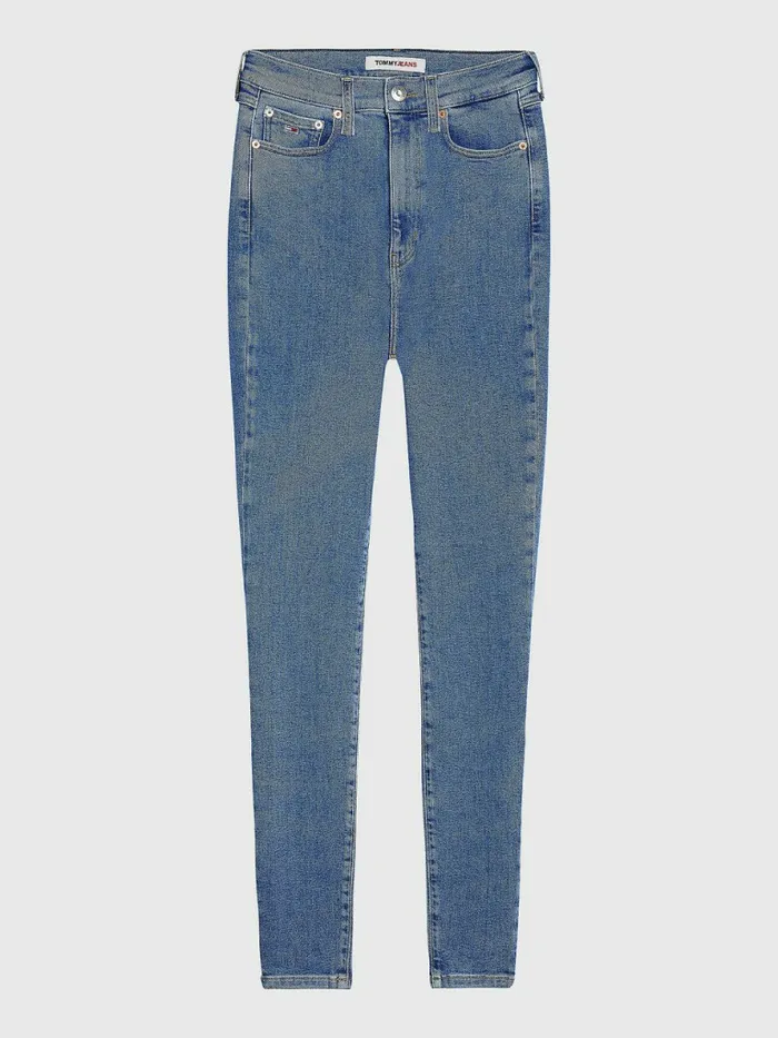 Tommy Hilfiger Melany Ultra High Rise Super Skinny Jeans Denim Medium Womens Jeans Sale