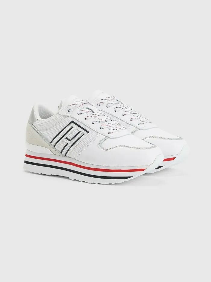 Tommy Hilfiger Mesh Flatform Trainers Rwb Womens Trainers Cheap On Sale