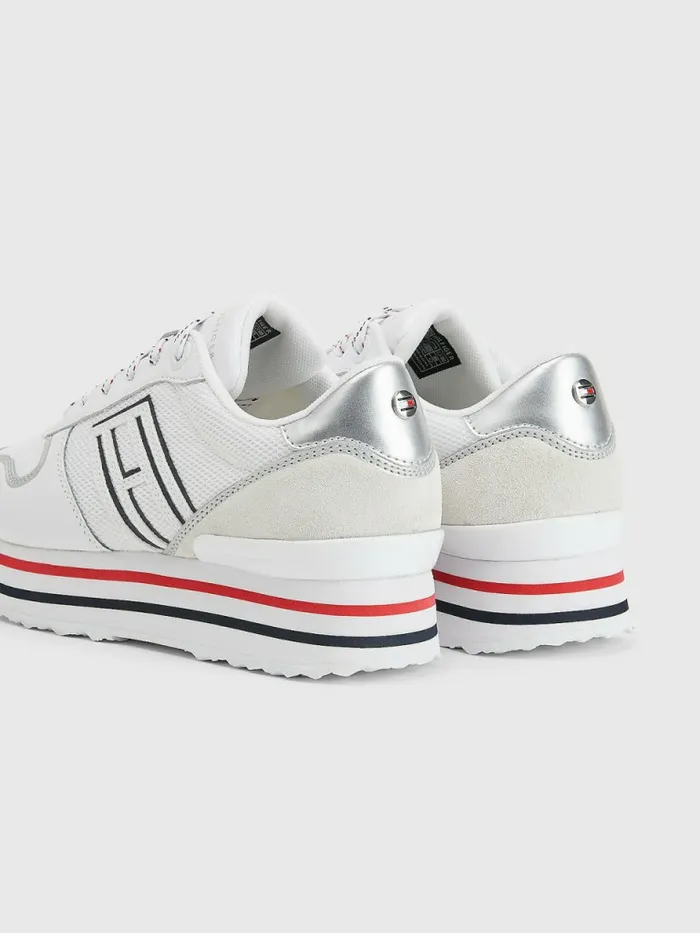 Tommy Hilfiger Mesh Flatform Trainers Rwb Womens Trainers Cheap On Sale
