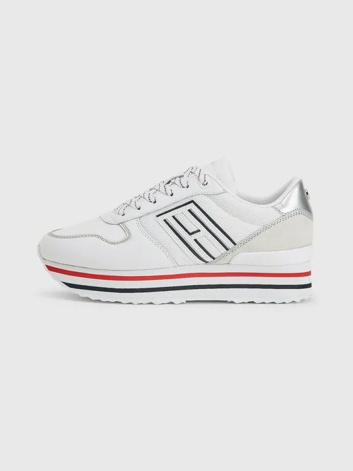 Tommy Hilfiger Mesh Flatform Trainers Rwb Womens Trainers Cheap On Sale