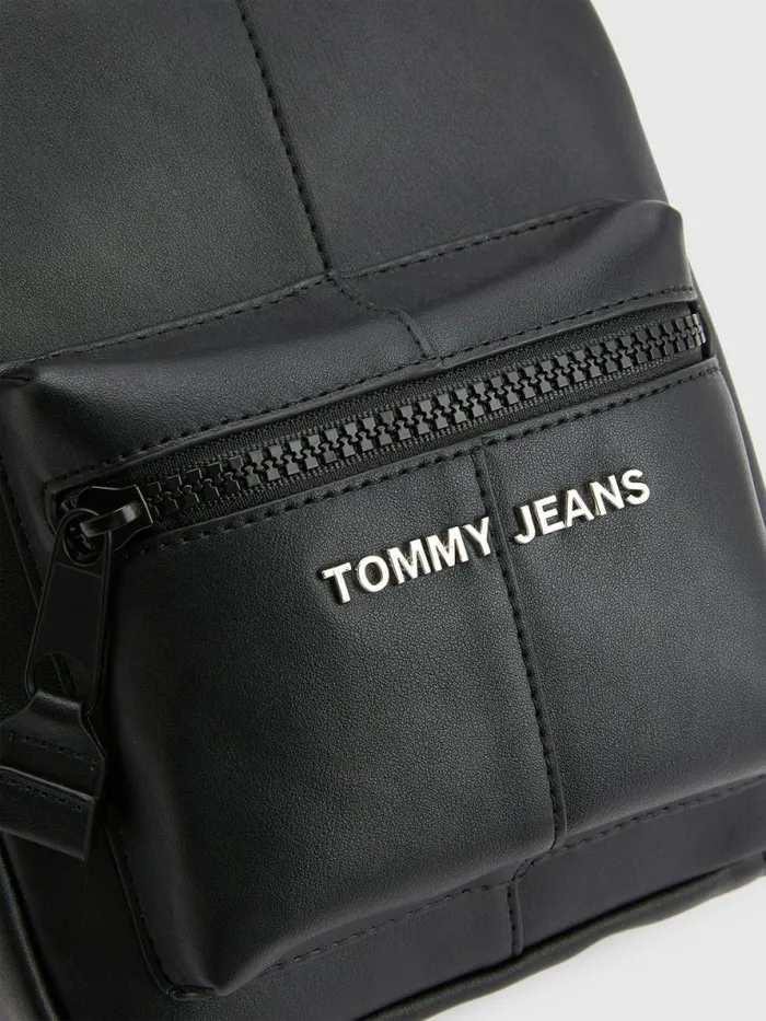 Tommy Hilfiger Metal Logo Small Backpack Black Womens Bags Online