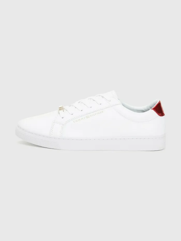 Tommy Hilfiger Metallic Back LaceUp Trainers Rwb Womens Trainers Gift for Friend