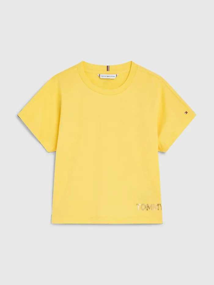 Tommy Hilfiger Metallic Logo Organic Cotton TShirt Soleil Girls Tops and TShirts Gift Ideas Tommy Hilfiger Metallic Logo Organic Cotton TShirt Soleil Girls Tops and TShirts Gift Ideas