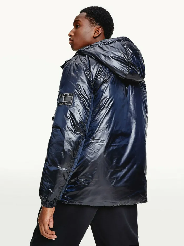 Tommy Hilfiger Metallic Reversible Padded Puffer Jacket Black Mens Coats and Jackets Gift Ideas