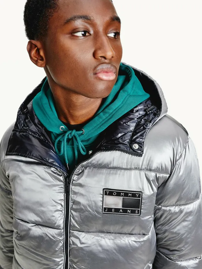 Tommy Hilfiger Metallic Reversible Padded Puffer Jacket Black Mens Coats and Jackets Gift Ideas