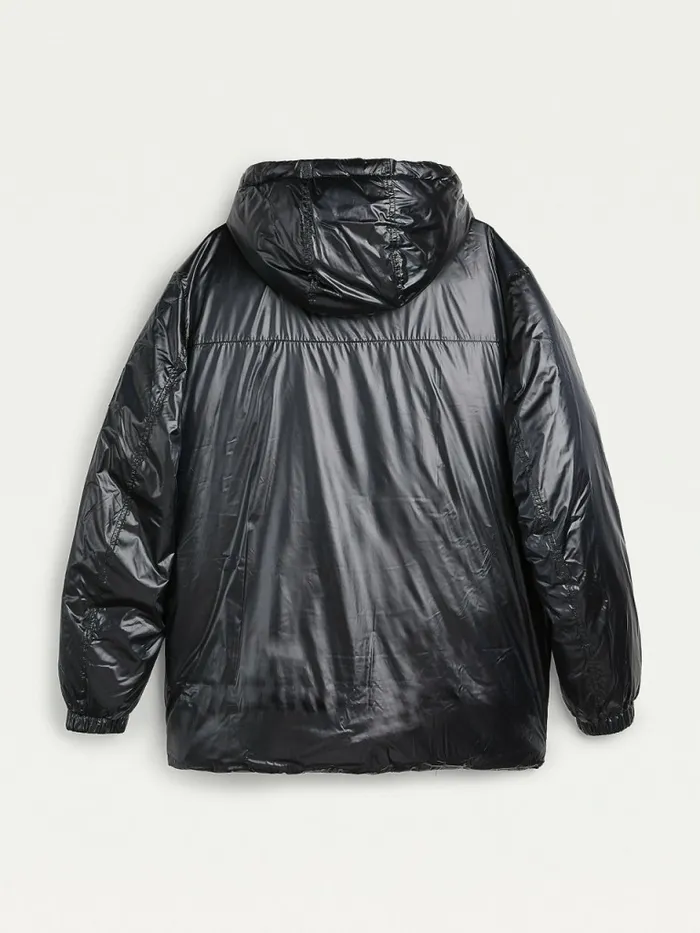 Tommy Hilfiger Metallic Reversible Padded Puffer Jacket Black Mens Coats and Jackets Gift Ideas