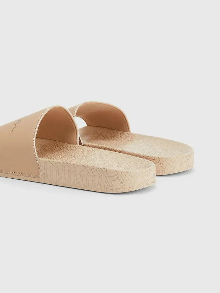 Tommy Hilfiger Metallic Signature Pool Slides Sandrift Womens Sandals Cheap On Sale
