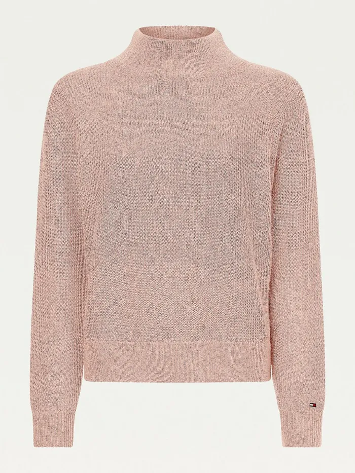 Tommy Hilfiger Metallic Thread Jumper Balanced Beige Womens Knitwear Gift Ideas