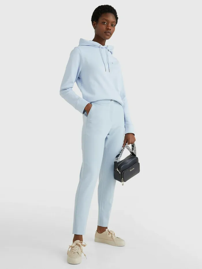 Tommy Hilfiger Michelle Tapered Punto Milano Trousers Breezy Blue Womens Trousers