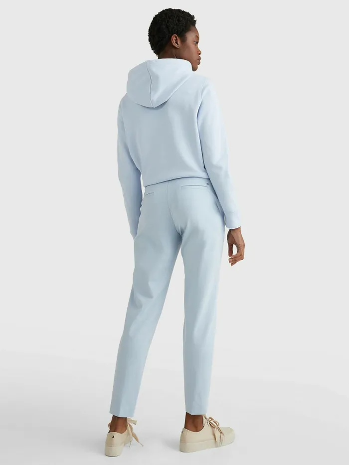 Tommy Hilfiger Michelle Tapered Punto Milano Trousers Breezy Blue Womens Trousers