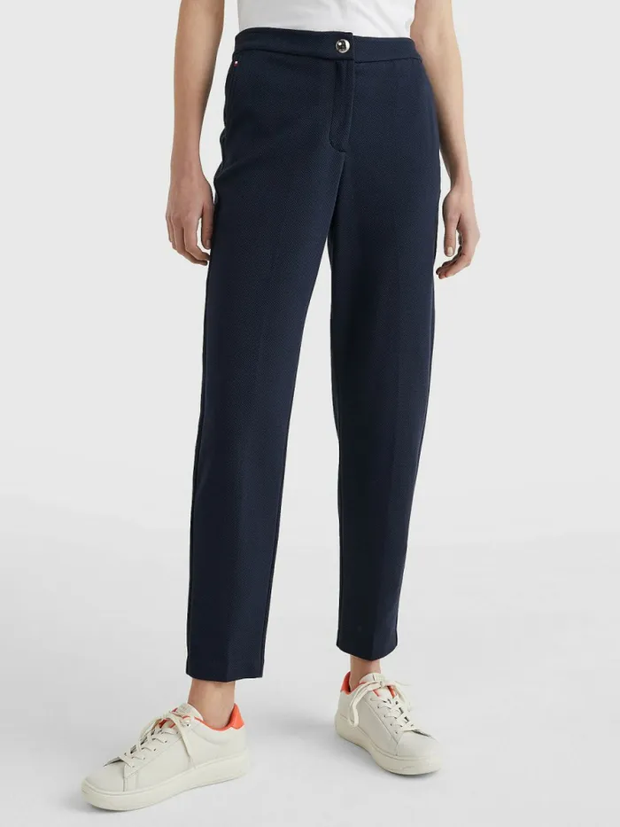 Tommy Hilfiger Michelle Textured Tapered Trousers Desert Sky Womens CoOrds
