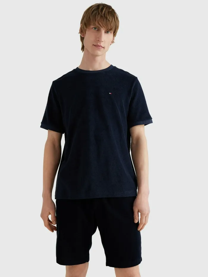 Tommy Hilfiger Micro Towelling TShirt Desert Sky Mens TShirts Gift for Friend Tommy Hilfiger Micro Towelling TShirt Desert Sky Mens TShirts Gift for Friend