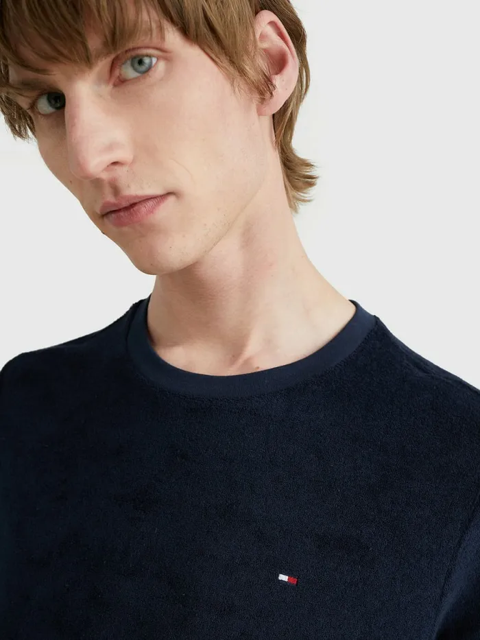 Tommy Hilfiger Micro Towelling TShirt Desert Sky Mens TShirts Gift for Friend
