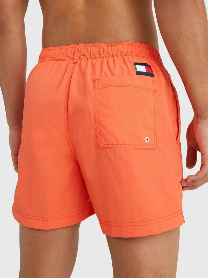Tommy Hilfiger Mid Length Drawstring Swim Shorts Hawaiian Coral Mens Swimwear Cheap On Sale