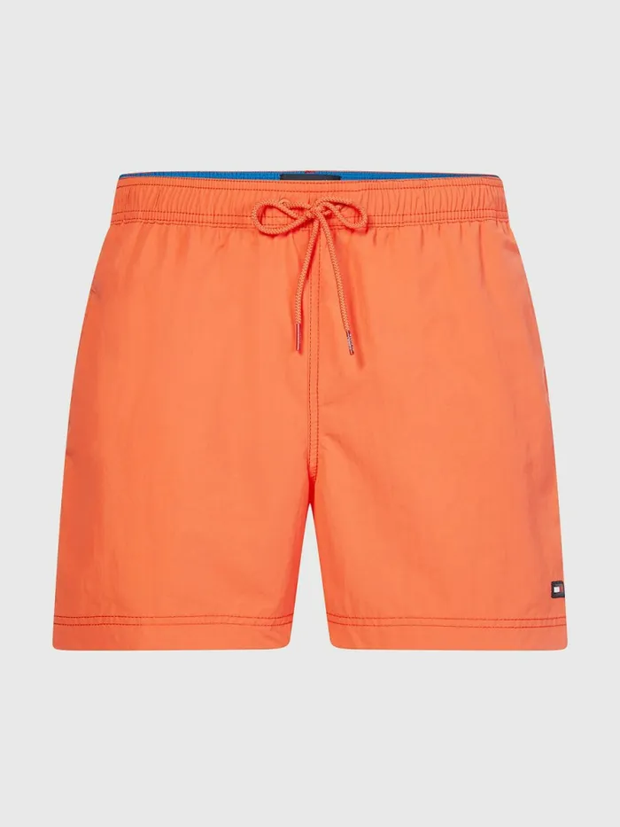 Tommy Hilfiger Mid Length Drawstring Swim Shorts Hawaiian Coral Mens Swimwear Cheap On Sale