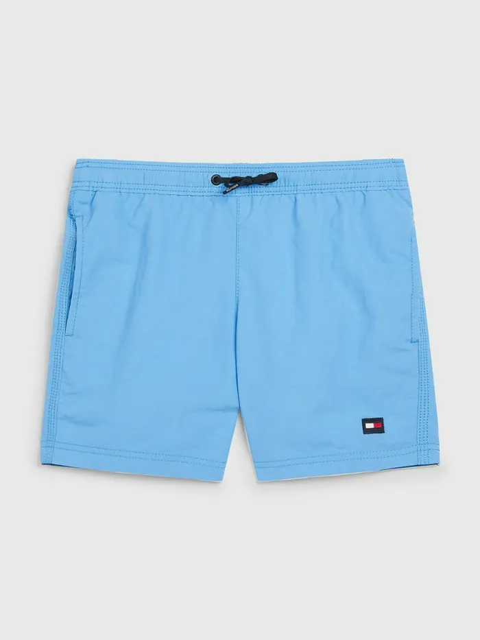 Tommy Hilfiger Mid Length Swim Shorts Hydrangea Blue Boys Swimwear Casaul
