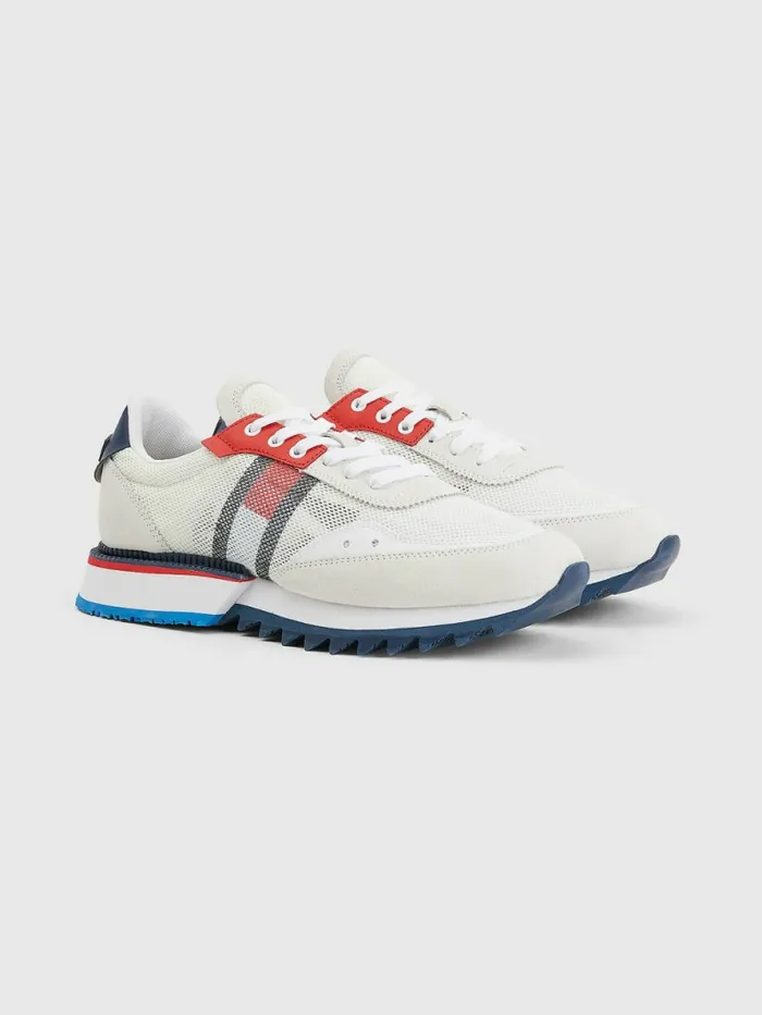 Tommy Hilfiger Mixed Texture Cleat Trainers White Mens Sandals Sliders and Flip Flops Gift 4 You Tommy Hilfiger Mixed Texture Cleat Trainers White Mens Sandals Sliders and Flip Flops Gift 4 You