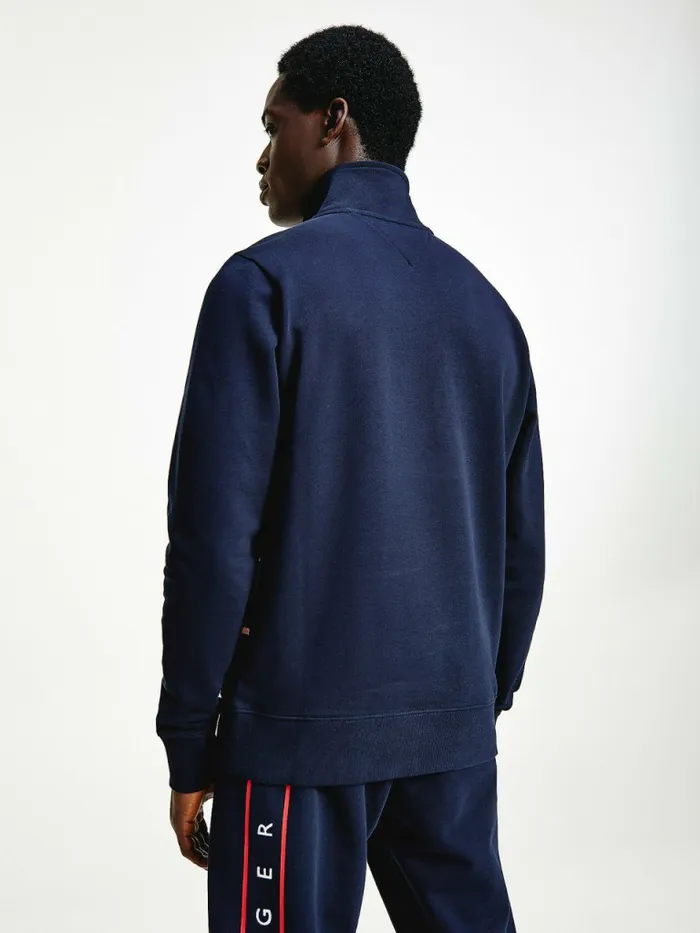 Tommy Hilfiger Mock Turtleneck Sweatshirt Desert Sky Mens Sweatshirts and Hoodies Gift 4 You