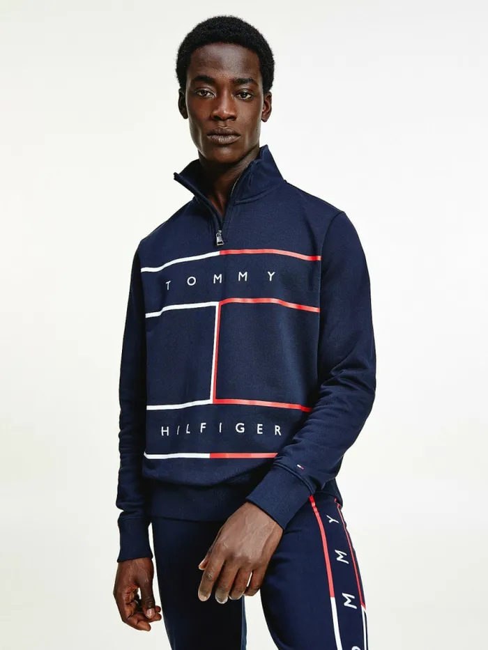 Tommy Hilfiger Mock Turtleneck Sweatshirt Desert Sky Mens Tracksuits Gift 4 You Tommy Hilfiger Mock Turtleneck Sweatshirt Desert Sky Mens Tracksuits Gift 4 You
