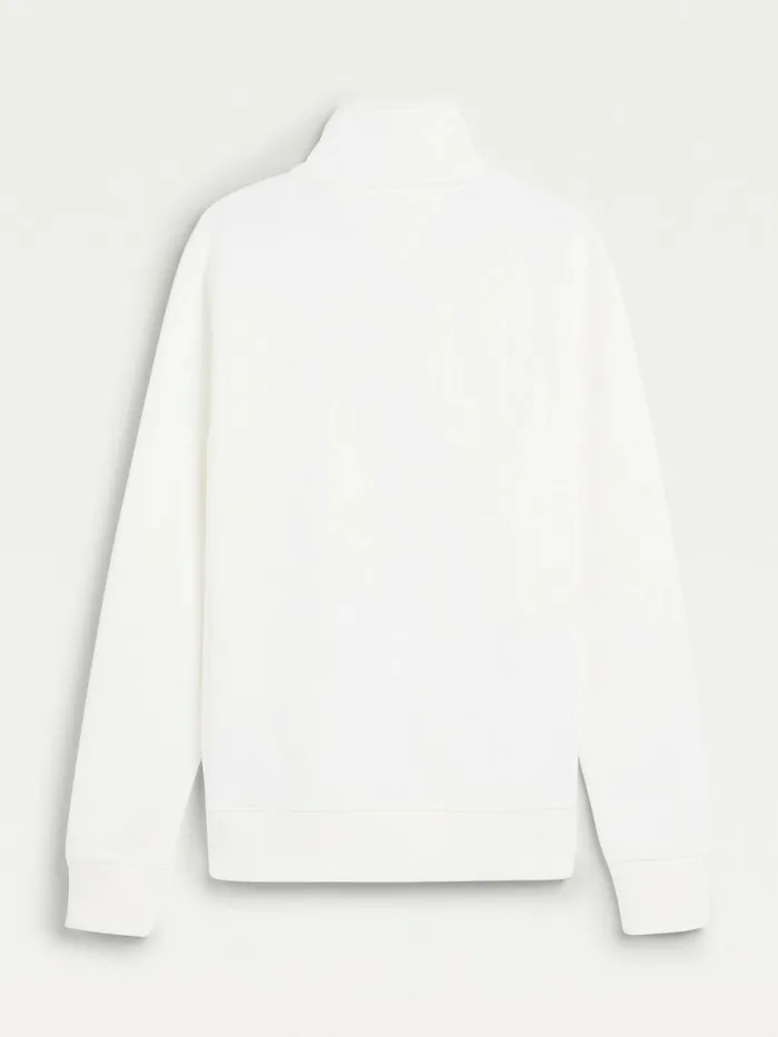 Tommy Hilfiger Mock Turtleneck Sweatshirt Ecru Mens Sweatshirts and Hoodies Gift 4 You