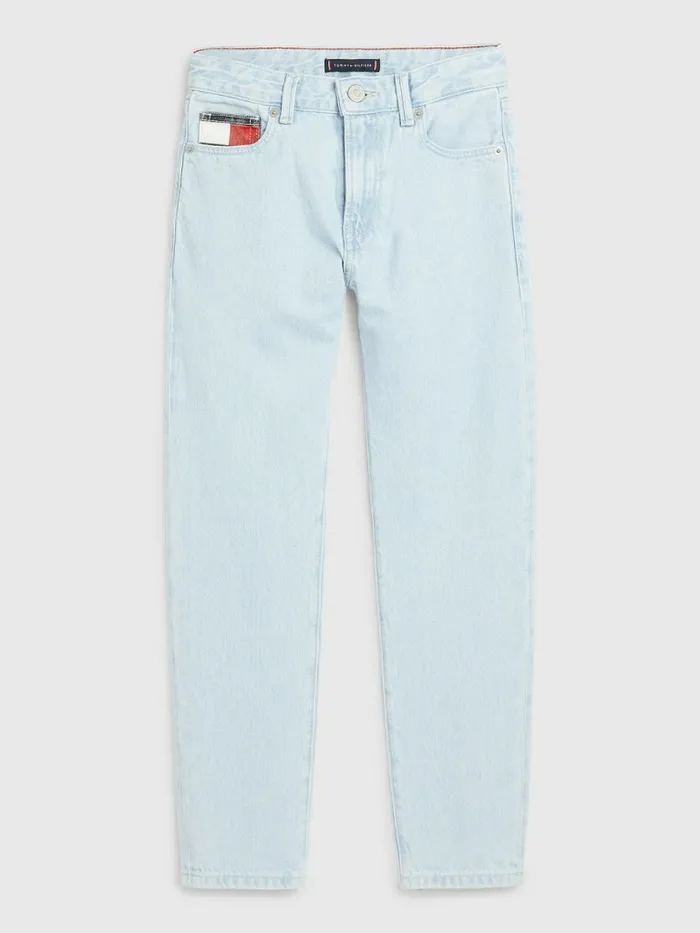 Tommy Hilfiger Modern Straight Bleached Jeans Bleachrigid Boys Jeans Fashion