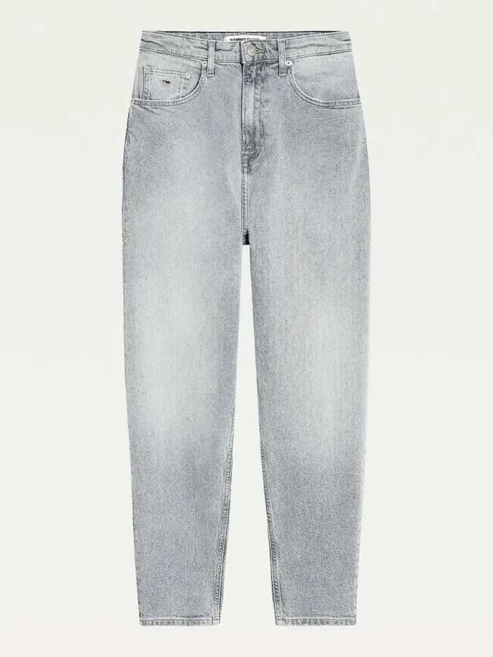 Tommy Hilfiger Mom Ultra High Rise Tapered Faded Jeans Denim Black Womens Jeans Cheap On Sale