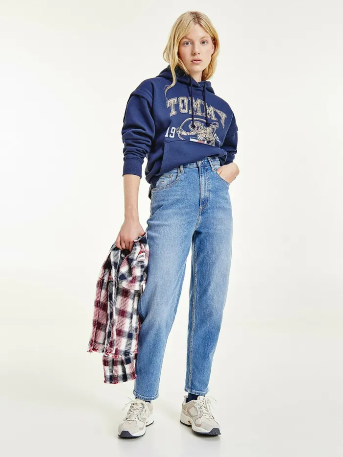 Tommy Hilfiger Mom Ultra High Rise Tapered Jeans Denim Light Womens Jeans For Sale Tommy Hilfiger Mom Ultra High Rise Tapered Jeans Denim Light Womens Jeans For Sale