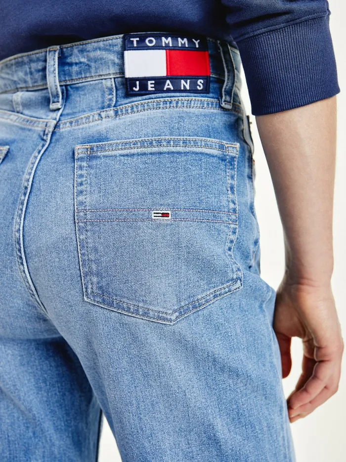 Tommy Hilfiger Mom Ultra High Rise Tapered Jeans Denim Light Womens Jeans For Sale