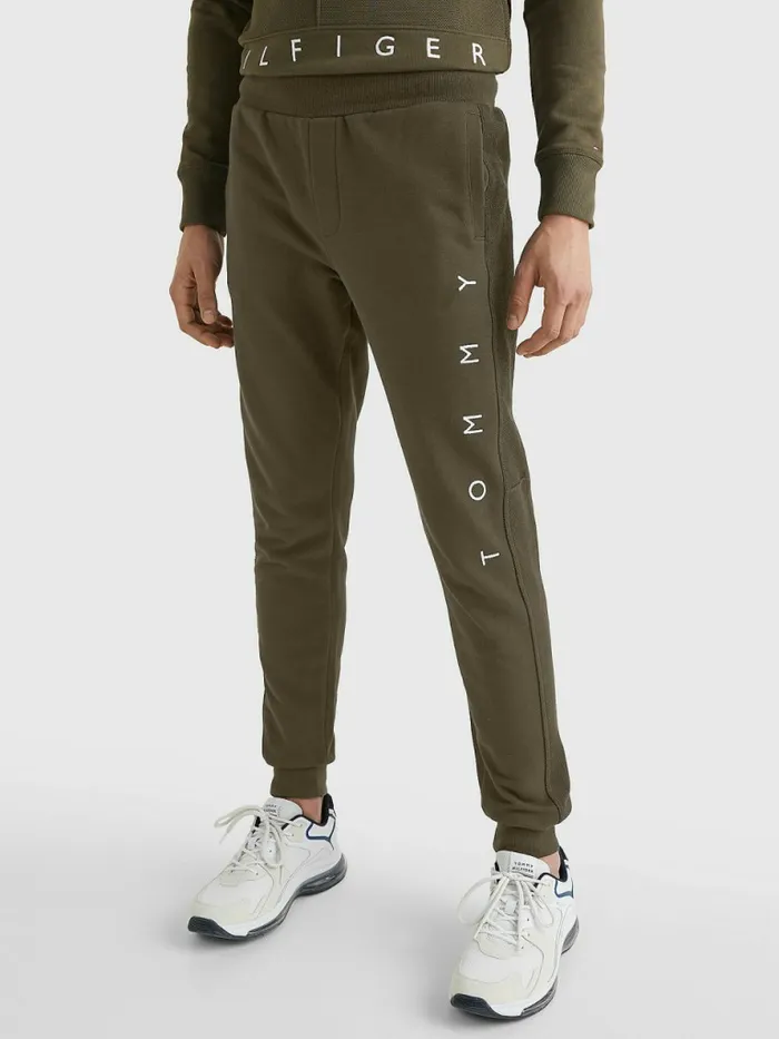 Tommy Hilfiger Mono Flag Joggers Army Green Mens Tracksuits Gift 4 You